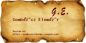 Gombócz Elemér névjegykártya