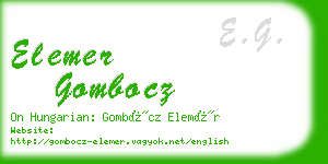 elemer gombocz business card